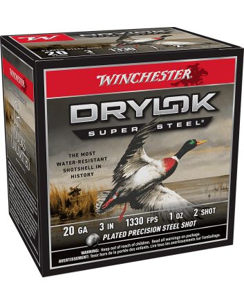 Winchester Ammo XSM2032 Drylok Super Steel Magnum 20Gauge 3" 1oz 2Shot 25 Per Box/10 Case