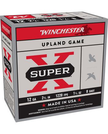 Winchester Ammo XU12SP8 Super X Heavy Game Load 12Gauge 2.75" 1 1/4oz 8Shot 25 Per Box/10 Case