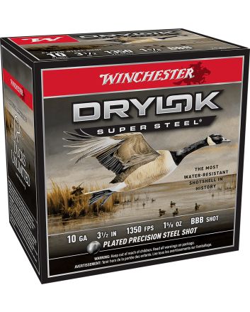 Winchester Ammo XSC10BBB Drylok Super Steel Magnum 10Gauge 3.50" 1 5/8oz BBBShot 25 Per Box/10 Case