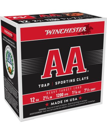 Winchester Ammo AAM127 AA Heavy 12Gauge 2.75" 1 1/8oz 7.5Shot 25 Per Box/10 Case