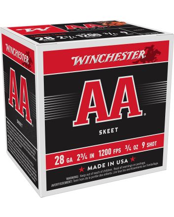 Winchester Ammo AA289 AA28Gauge 2.75" 3/4oz 9Shot 25 Per Box/10 Case