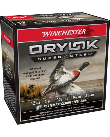 Winchester Ammo XSM1232 Drylok Super Steel Magnum 12Gauge 3" 1 3/8oz 2Shot 25 Per Box/10 Case