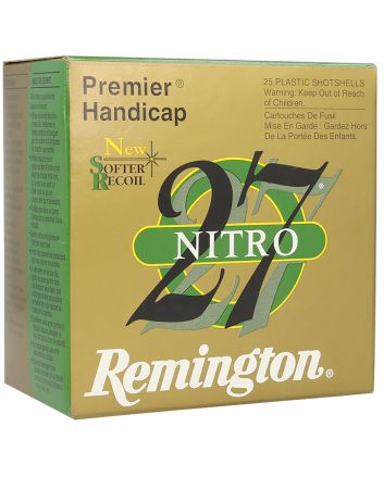 Remington Ammunition 20222 Premier Nitro 27 Handicap 12 Gauge 2.75" 1 1/8 oz 7.5 Shot 25 Per Box/ 10 Cs