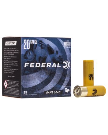 Federal H2006 Game-Shok Upland 20Gauge 2.75" 7/8oz 6Shot 25 Per Box/10 Case