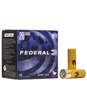 Federal H20075 Game-Shok Upland 20Gauge 2.75" 7/8oz 7.5Shot 25 Per Box/10 Case