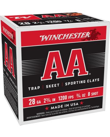 Winchester Ammo AA288 AA28Gauge 2.75" 3/4oz 8Shot 25 Per Box/10 Case