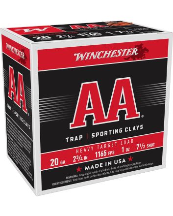 Winchester Ammo AAH207 AA Heavy 20Gauge 2.75" 1oz 7.5Shot 25 Per Box/10 Case