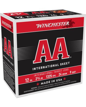 Winchester Ammo AANL129 AA International Target 12Gauge 2.75" 24gram 9Shot 25 Per Box/10 Case