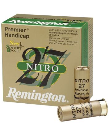 Remington Ammunition 20227 Premier Nitro 27 Handicap 12 Gauge 2.75" 1 oz 7.5 Shot 25 Per Box/ 10 Cs