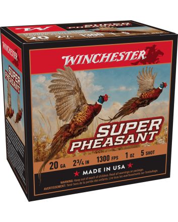 Winchester Ammo X20PH5 Super Pheasant Magnum High Brass 20Gauge 2.75" 5Shot 25 Per Box/10 Case