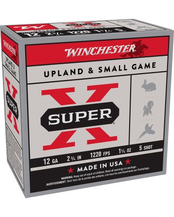 Winchester Ammo X12P5 Super X Game Load High Brass 12Gauge 2.75" 1 1/4oz 5Shot 25 Per Box/10 Case *Pheasant
