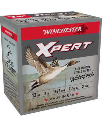 Winchester Ammo WEX123M3 Super X Xpert High Velocity 12Gauge 3" 1 1/16oz 3Shot 25 Per Box/10 Case