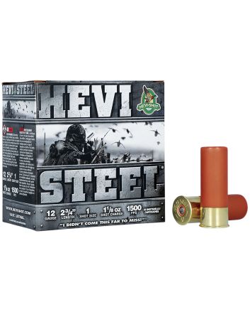 HEVI-Shot HS61221 HEVI-Steel12Gauge 2.75" 1 1/8oz 1Shot 25 Per Box/10 Case