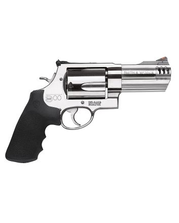 Smith &amp; Wesson 163504 Model 500X-Frame 500 S&amp;W Mag Stainless Steel 4" Threaded Barrel &amp; 5rd Cylinder, Satin Stainless Steel X-Frame, Includes Two Muzzle Brakes &amp; Two Compensators, Internal Lock