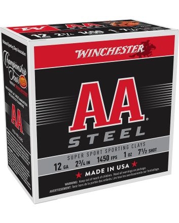 Winchester Ammo AASCL12S7 AA Super Sport Sporting Clay 12Gauge 2.75" 1oz 7.5Shot 25 Per Box/10 Case
