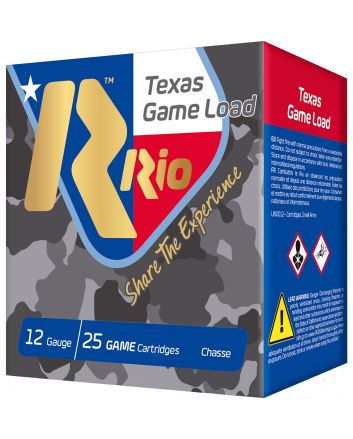 Rio Ammunition TG368TX Top Game Texas Game Load 12 Gauge 2.75" 1 1/4 oz 8 Shot 25 Per Box/ 10 Case