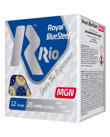 Rio Ammunition RBSM363 Royal BlueSteel Magnum 12Gauge 3" 1 1/4oz 3Shot 25 Per Box/10 Case