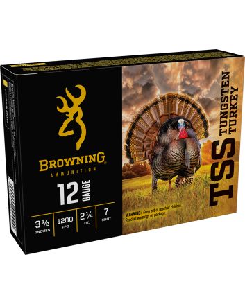 Browning Ammo B193921247 TSS Tungsten Turkey 12Gauge 3.50" 2 1/4oz Tungsten 7Shot 5 Per Box/10 Case