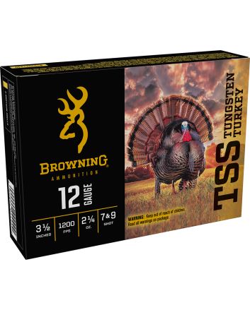 Browning Ammo B193921240 TSS Tungsten Turkey 12Gauge 3.50" 2 1/4oz Tungsten 7/9Shot 5 Per Box/10 Case