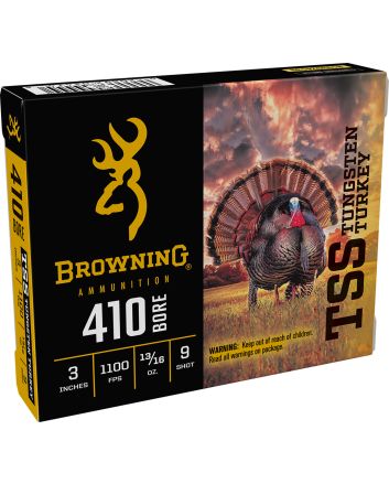 Browning Ammo B193924139 TSS Tungsten Turkey 410Gauge 3" 13/16oz Tungsten 9Shot 5 Per Box/20 Case