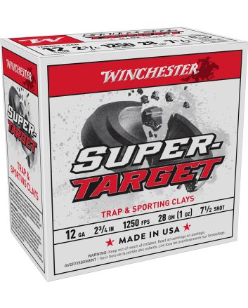 Winchester Ammo TRGT12507 Super-Target Light Target 12Gauge 2.75" 1oz 7.5Shot 25 Per Box/10 Case
