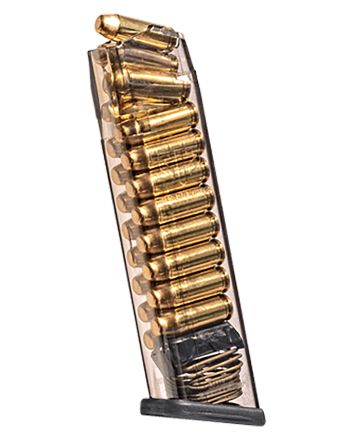 ETS Group GLK2020 Pistol Mags20rd Extended 10mm Auto Compatible w/Glock 20/29/40 Clear Polymer