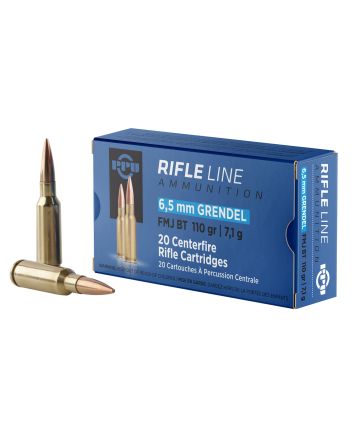 PPU PP6GF Standard Rifle6.5Grendel 110gr Full Metal Jacket Boat Tail 20 Per Box/25 Case