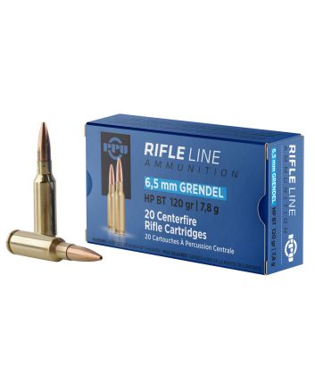 PPU PP6GH Standard Rifle6.5Grendel 120gr Hollow Point Boat Tail 20 Per Box/25 Case