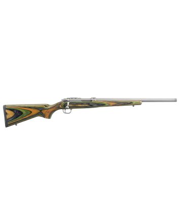 Ruger 7226 77/2222 Hornet 6+1 18.50" Threaded Barrel, Matte Stainless Steel, Integral Scope Mount On A Solid Steel Receiver, Green Mountain Laminate Stock