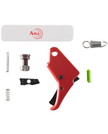 Apex Tactical 100056 Action Enhancement Trigger &amp; Duty/Carry Kit 9mm Luger/40 S&amp;W Red Drop-In Fits S&amp;W M&amp;P Shield