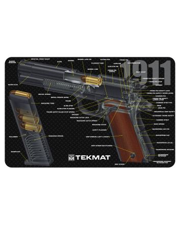 TekMat TEKR171911CACleaning Mat Multi-Color Rubber 11"x17" 1911 3D Cutaway