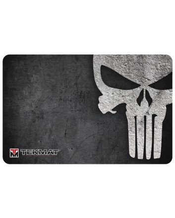 TekMat TEKR17PUNISHER Punisher Grunge Cleaning Mat Black/White Rubber 11"x17" Punisher Skull