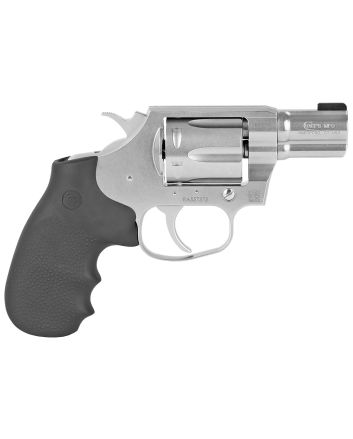 Colt Mfg COBRASB2BB Cobra38 Special 6 Shot 2" Brushed Stainless Steel Barrel &amp; Cylinder,Matte StainlessFrame, Black Hogue Rubber w/Finger Grooves Grip