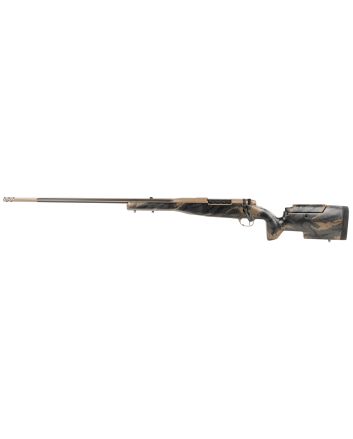 Weatherby MAE01N257WL8B Mark V Accumark Elite 257 Wthby Mag 3+1 26" Barrel, Coyote Tan Elite Cerakote Metal Finish, Brown Sponge Pattern Black Fixed Adjustable Cheek Piece Stock Left Hand
