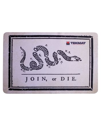TekMat TEKR17JOINCleaning Mat Black/White Rubber 11"x17" Join or Die Snake
