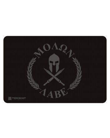TekMat TEKR17MOLONLABE Molon Labe Cleaning Mat Black/Gray Rubber 11"x17" Molon Labe Spartan