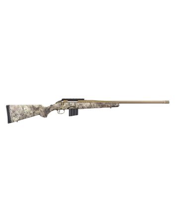 Ruger 26986 AmericanFull Size 350 Legend 5+1 22" Burnt Bronze Cerakote Threaded Barrel, Picatinny Rail Steel Receiver, GoWild Camo I-M Brush Fixed Synthetic Stock, Right Hand