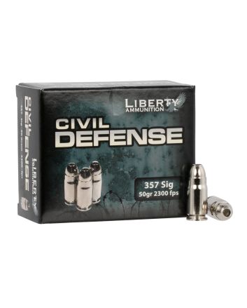 Liberty Ammunition LACD357SIG053 Civil Defense357Sig 50gr Lead Free Fragmenting Hollow Point 20 Per Box/50 Case