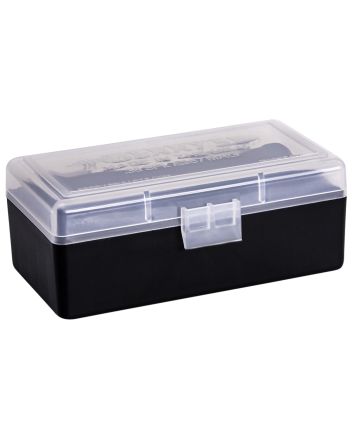 Berry's 61687 Ammo Box38 Special/357 Mag Clear/Black Polypropylene 50rd