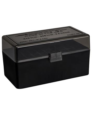 Berry's 46826 Ammo Box243/308Win Smoke/Black Polypropylene 50rd