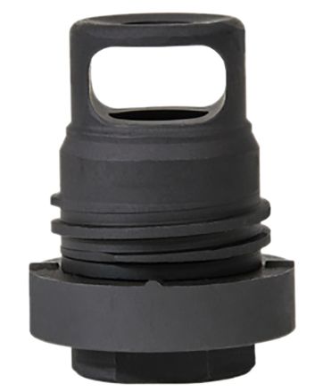 Yankee Hill 3102-1MB-24A Mini Phantom Q.D. Muzzle Brake Black Melonite Steel with 5/8"-24 tpi Threads &amp; 1.60" OAL for 30 Cal AR-Platform