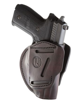 1791 Gunleather 3WH5SBRA 3-WayIWB/OWB Size 05 Signature Brown Leather Belt Loop Compatible w/ Glock 17 Compatible w/ Springfield XD Compatible w/ S&amp;W M&amp;P Compatible w/ HK VP9 Ambidextrous Hand