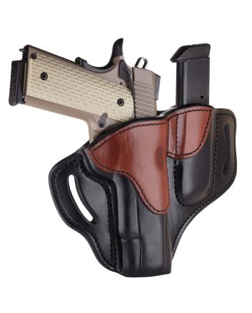 1791 Gunleather BH1M1BLBR BH1M1 Combo OWB 01 Black/Brown Leather Belt Slide Fits 4-5" 1911