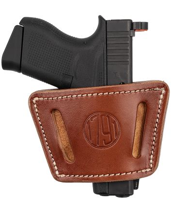 1791 Gunleather UIWCBRA UIWIWB/OWB Classic Brown Leather Belt Clip Fits Most Small-Mid Frame Autos Ambidextrous