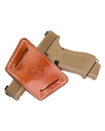 1791 Gunleather UIWXCBRA UIW MaxIWB/OWB Classic Brown Leather Belt Clip Fits Most Mid-Large Frame Autos with Rail, Laser &amp; Light Ambidextrous