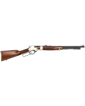 Henry H0244570 Side GateFull Size 45-70 Gov 5+1 19.80" Blued Steel Barrel, Polished Brass Receiver, American Walnut Stock Right Hand