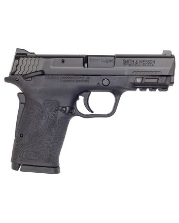 Smith &amp; Wesson 12436 M&amp;P Shield EZ M2.0 Compact Slim 9mm Luger 8+1 3.67" Black Armornite Barrel &amp; Serrated Slide, Matte Black Polymer Frame w/Picatinny Rail Black Polymer Grips Right Hand