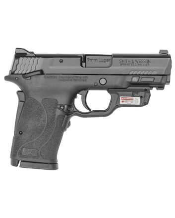 Smith &amp; Wesson 12438 M&amp;P Shield EZ M2.0 9mm Luger 8+1 3.67" Barrel,Black Polymer Frame With Picatinny Acc. Rail, Armornite Stainless Steel Slide, Manual Safety Includes Crimson Trace Red Laserguard
