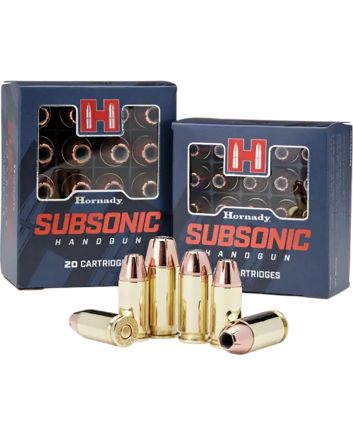 Hornady 90287 Subsonic Handgun 9mmLuger 147gr Hornady XTP Subsonic 25 Per Box/10 Case