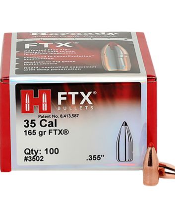 Hornady 3502 FTX35 Cal .355 165 gr Flex Tip eXpanding 100 Per Box/ 15 Case